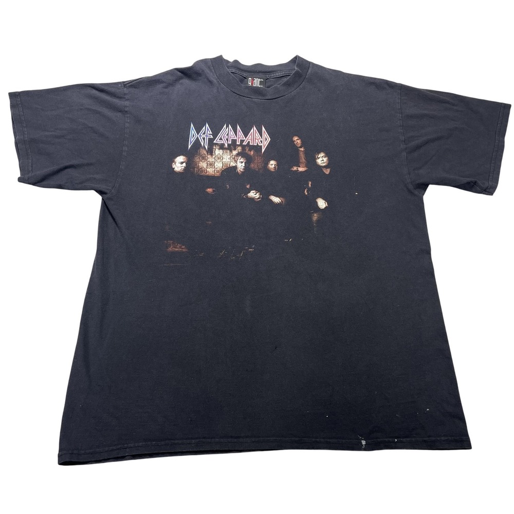 Vintage Def Leppard Shirt Mens XL Black Euphoria 1999 Tour‎ Concert Giant USA
